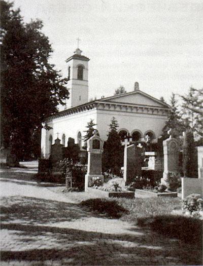 Friedhofskirche, in welcher die Gemeinde in den Jahren 1946-47 Gottesdienste abhielt. 